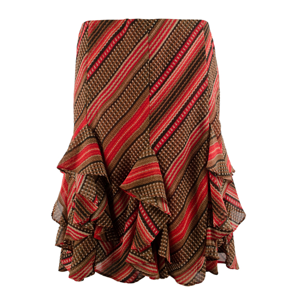 Lauren Ralph Lauren Dresses & Skirts - Lauren Ralph Lauren Women's Petite Patterned Ruffled Georgette Skirt Large PL